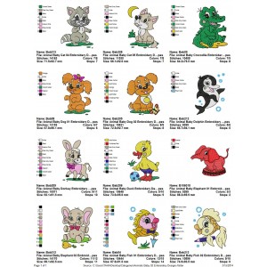 Package Animals Baby Embroidery Designs 02
